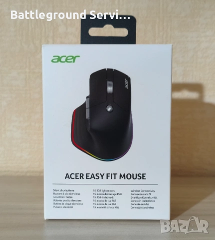 Acer безжична мишка с USB Charger RGB