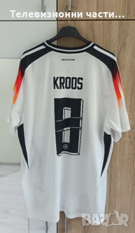 Оригинална тениска на Германия домакински екип Евро 2024 Тони Кроос #8 Adidas IP8139,размер XL, снимка 2 - Спортни дрехи, екипи - 54319202