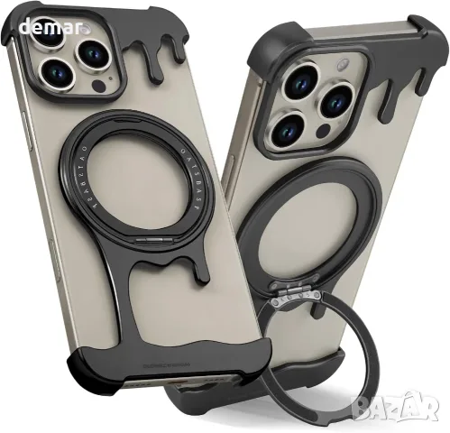 Алуминиев безрамков кейс за iPhone 16 Pro Max с 360° magsafe (360°) и поставка