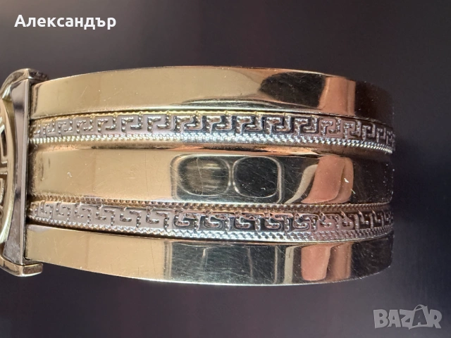 Масивна златна гривна 29 гр. тип белезник, снимка 7 - Гривни - 54402890