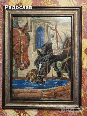 ГОБЛЕН "КОНЕ НА ВОДОПОЙ" DMC КОНЦИ