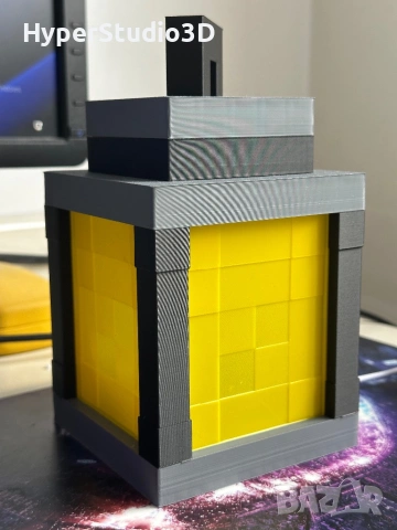 3D принтирана Minecraft лампа, снимка 2 - Настолни лампи - 54088186