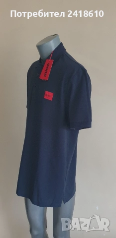 Hugo Boss HUGO Dareso222 Pique Pima Cotton Slim Fit Mens Size 2XL НОВО! ОРИГИНАЛ Мъжка Тениска!, снимка 2 - Тениски - 54022541