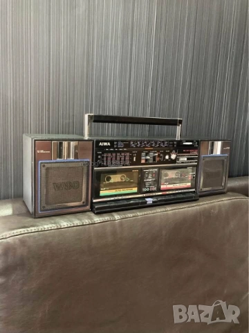 AIWA CA-W80 VINTAGE RETRO BOOMBOX Ghetto Blaster радио касетофон, снимка 3 - Радиокасетофони, транзистори - 54133608