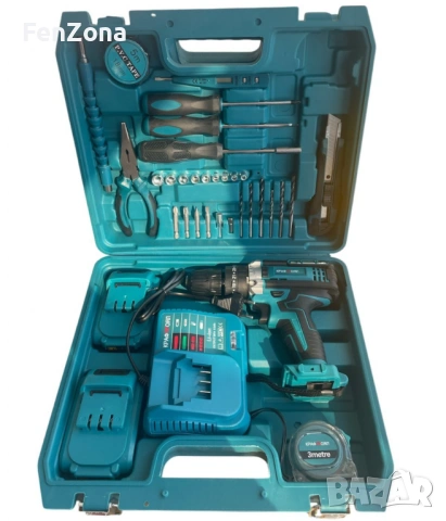 Комплект акумулаторен винтоверт - 30 части, 24м гаранция, снимка 3 - Винтоверти - 54079091