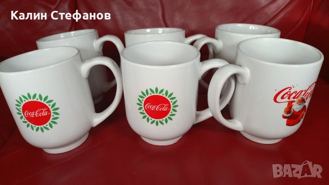 Порцеланови чаши Кока Кола новогодишни, снимка 7 - Чаши - 54730681