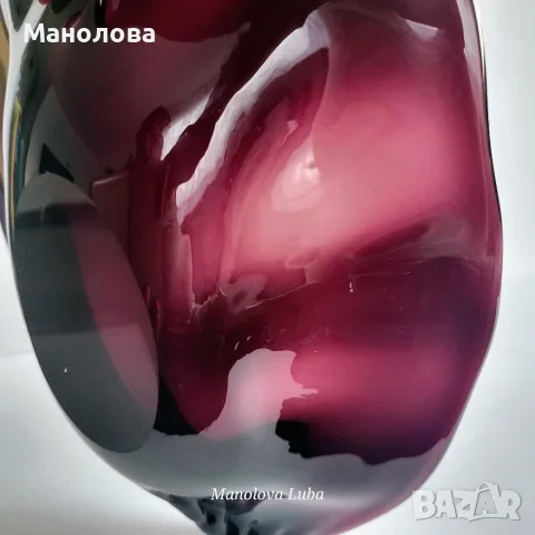 Купа произведена в легендарния български Стъкларски завод „Стойко Иванов Пеев“ (СИП) , снимка 7 - Други ценни предмети - 55550737