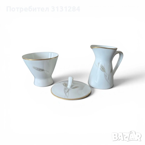 Мини винтидж порцеланов комплект за кафе Rosenthal „Form 2000“ (Захарница и Каничка), снимка 3 - Сервизи - 54902183