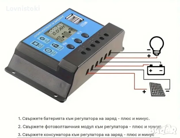 Контролери за соларни панели, снимка 2 - Къмпинг осветление - 55627173