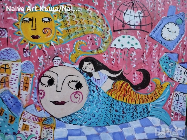 Картина платно маслени бои акрилни бои размер ш.52 /в.42