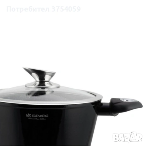 Комплект от 12 части - тенджери, тиган и подложки Edenberg EB-5613, снимка 11 - Съдове за готвене - 55178893