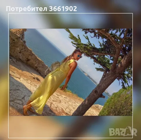 14€ дълга жълта плисирана рокля , снимка 6 - Рокли - 55578052