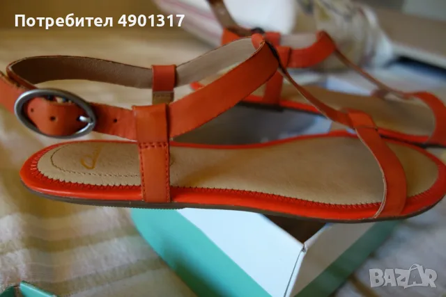 нови кожени сандали Clarks, 40ти номер, снимка 5 - Сандали - 55460187