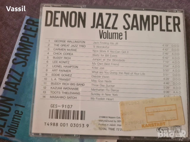 CD DENON Jazz Sampler Vol 1, 2, 3 колекция три албума, снимка 3 - CD дискове - 54706894