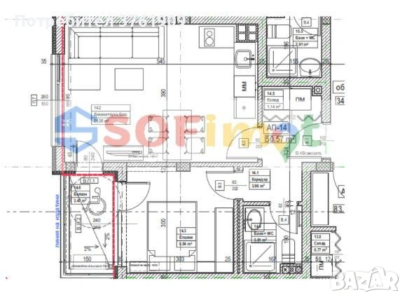 2 стаен апартамент ж.к. Витоша, снимка 5 - Апартаменти - 55259012