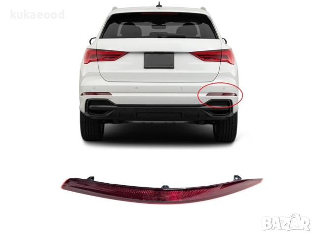 Рефлектор за задна броня на Audi Q3 F3, снимка 4 - Части - 54104049