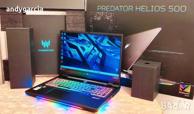 17.3 4K UHD Mini LED 1000nits/NVidia RTX 3080 16GB/Core i9-11980HK/16GB RAM/512GB SSD/Predator 500, снимка 12 - Лаптопи за игри - 55644852