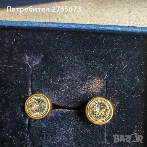 Обици на Сваровски, снимка 2 - Обеци - 54619075