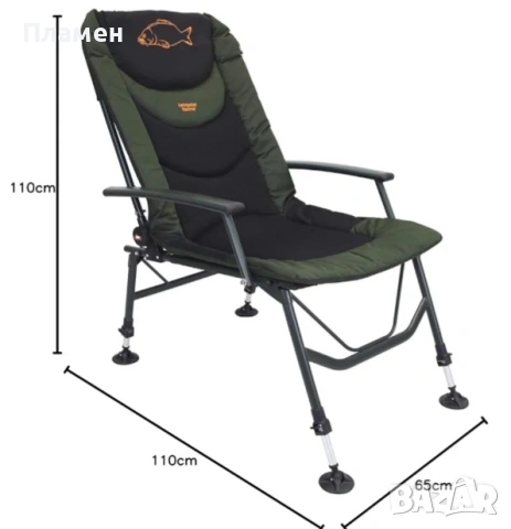 шаранджииски стол Bat-tackle  helmaster recliner , снимка 11 - Екипировка - 54487093
