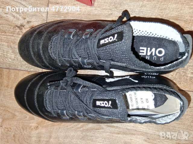 футболни обувки н.40 1/2;41 Puma One 17.1 Mx Black/White/Silver SG, снимка 12 - Футбол - 54513568