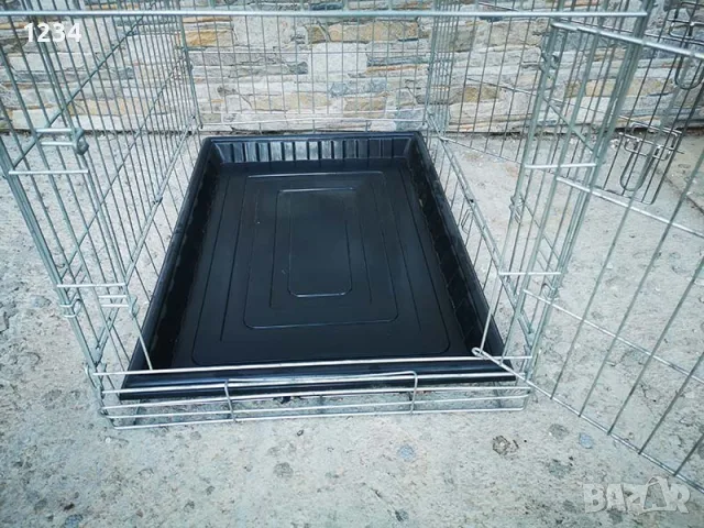 метална сгъваема клетка за куче 77x54x63см за транспорт и стационар, снимка 6 - За кучета - 55403338