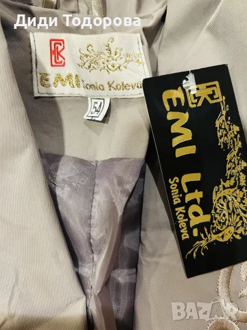 Ново елегантно манто / шлифер EMI Ltd. (Sonia Koleva) - Размер 54, снимка 4 - Палта, манта - 55357023