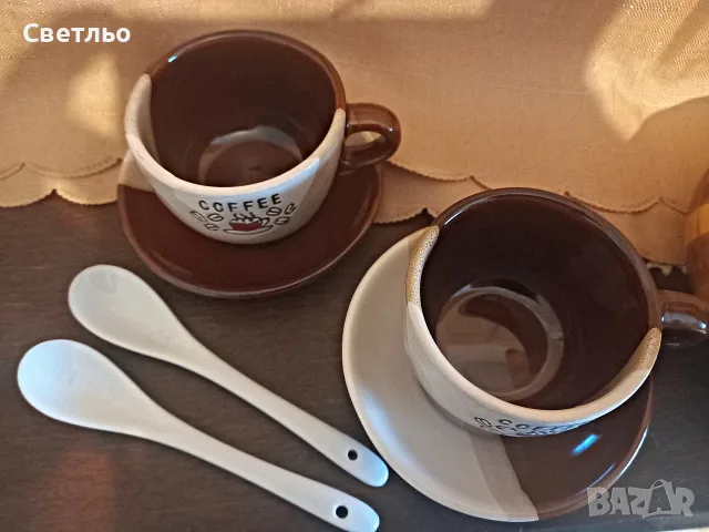 Комплект Чаши за кафе и Пепелник, снимка 5 - Чаши - 55528650