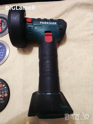 Ъглошлайф 76mm Parkside PWSAM 20-Li A1, снимка 3 - Ъглошлайфи - 54415965