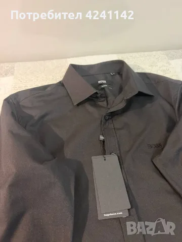 Риза с дълъг ръкав Hugo Boss / Черен цвят / M, снимка 3 - Ризи - 55682349