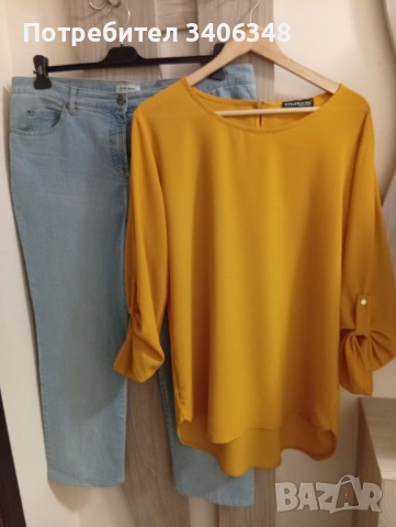 Блуза цвят минзухар. Размер L/XL. , снимка 2 - Туники - 54725378