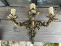 Стари бронзови стенни лампи, снимка 2