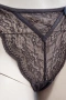 Комплект бельо Hunkemöller – сутиен 75C и бикини XL, дантела в тъмнокафяв цвят, снимка 8