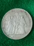 Сребърна монета 5 френски франка 1875 година 42117, снимка 6