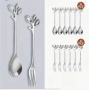 НОВ комплект от лъжички за кафе и вилички за десерт (по 6 бр.), снимка 1