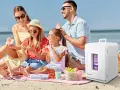 15L Мини Хладилник 12V / 220V с функции за охлаждане и затопляне, Бял, NORTHCLAN, снимка 10