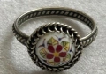 Съветски винтидж ръчно рисуван пръстен , снимка 1