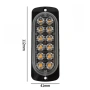 Жълти LED стробоскопи за автомобил 36W, 12V-24V-36V, IP67 – 18 режима, за решетка броня камион 10371, снимка 4