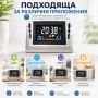 Електронна метеорологична станция с часовник термометър влагомер за дома офиса спалня температура, снимка 5