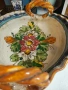 Ceramica maiolica Антикварна фруктиера , снимка 4