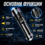 Далекобоен мощен фенер прожектор LED лазерен диод USB зареждане Power Bank за лов риболов къмпинг, снимка 2