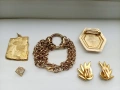 Vintage лот от обеци, брошка, гривна и висулки, снимка 3