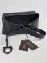 Нова дамска чанта Trussardi - черна, релефно лого и dust bag, снимка 2