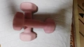Комплект дъмбели, Винил, 2 х 2 кг, Розов, снимка 4