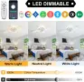 Модерна LED таванна лампа 70 см 32 W 3200 lm с дистанционно, снимка 5