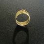 💍 Златен пръстен тип "Халка" с червен камък – 14К - 4.14 грама, снимка 2