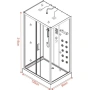 Хидромасажна душ кабина ВИЛИЯ 8536, снимка 3