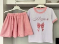 Комплект тениска и пола с блестящи камъчета и име по ваш избор Цена: 22 евро, снимка 2