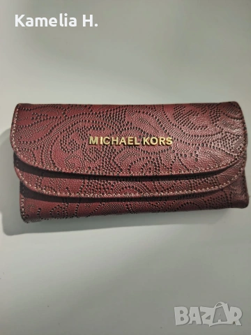 Червено дамско портмоне Michael Kors 