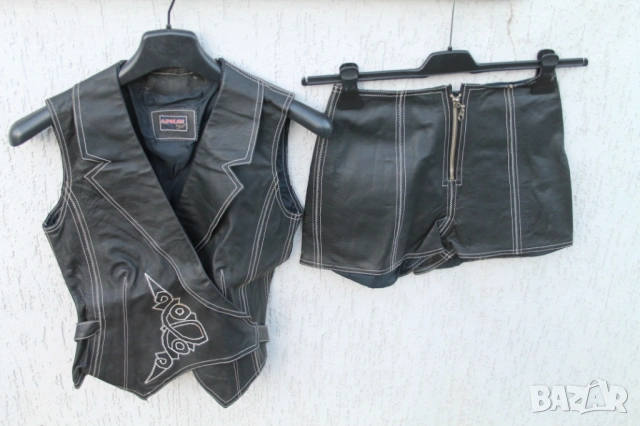 Дамски костюм от естествена кожа 