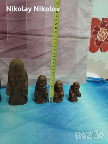 азиатски статуетки дърворезби , снимка 11 - Статуетки - 54897264